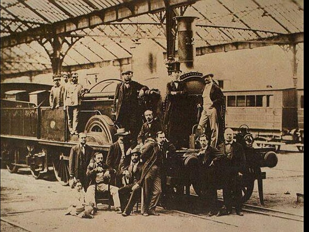 Opening of the first railway line in Spain