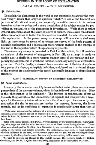 Studies of Logical Explanation