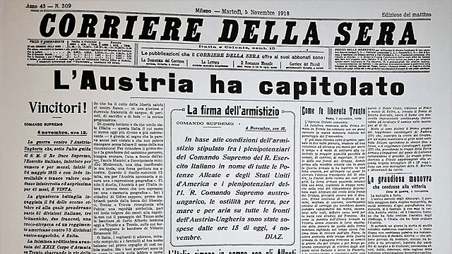 La battaglia di Vittorio Veneto e la resa austriaca