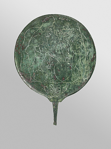 ETRUSCOS. Espejo de bronce
