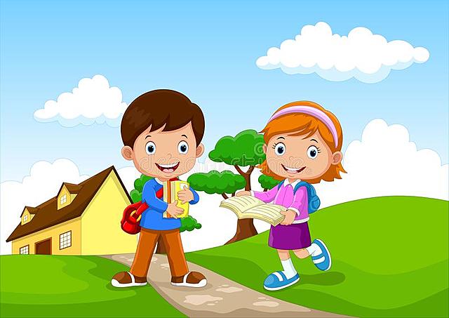 I go home at two o'clock.