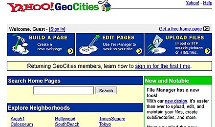 Yahoo! compra Geocities