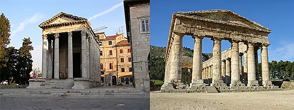 Similitud del estilo romano y griego