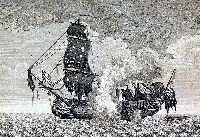 Combate naval en Cabo Sicie entre hispano-francés e ingleses