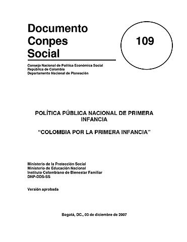 Aprobación del CONPES 109 de 2007