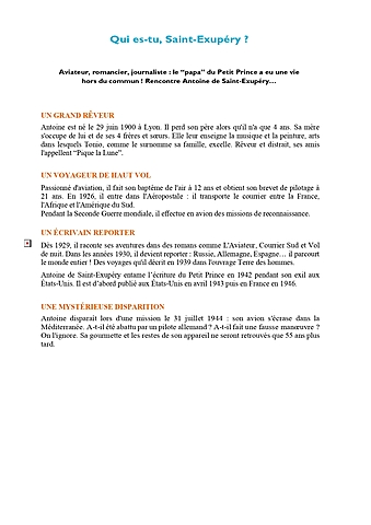 Qui es-tu, Antoine de Saint-Exupéry ?
