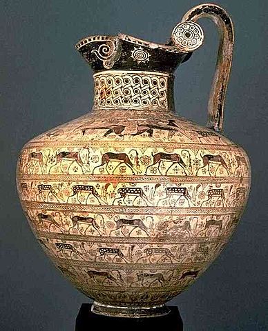 Estilo orientalizante. Enócoe Levy, Museo del Louvre)