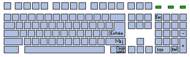 teclado de 102 teclas.