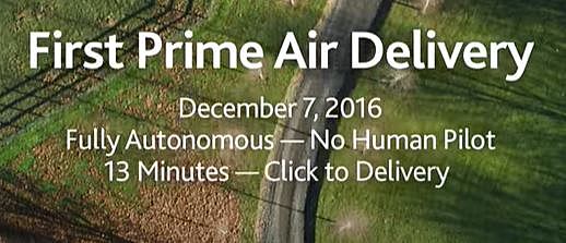 First Amazon package delivered by drone