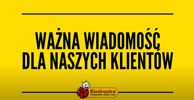 Ważna wiadomość dla naszych Klientów