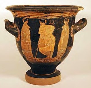 Cratera de campana de figuras rojas de Ullastret