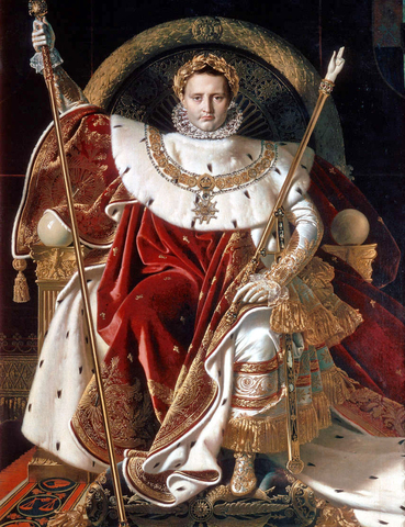 Napoleón entronizado . Jean-Auguste Dominique Ingres.