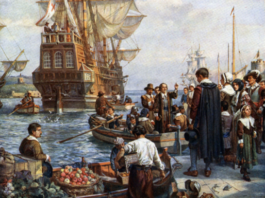 Pilgrims from England found an English Colony in Plymouth,Massachusetts.