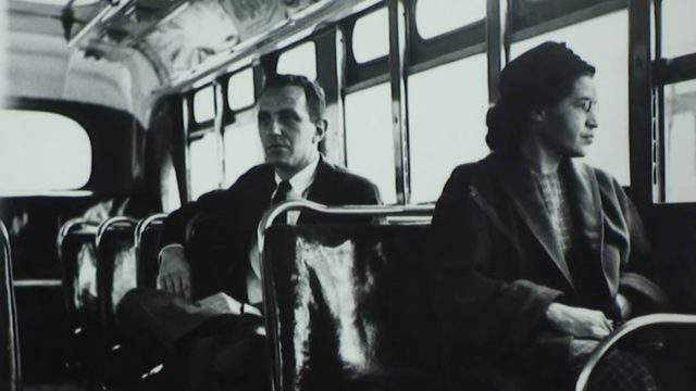 Rosa Parks refuses to give up her seat