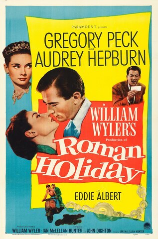 "Roman Holiday". (Vacaciones en Roma) por William Wyler.