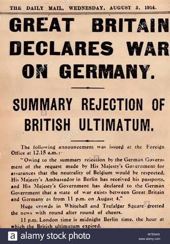 Britain declares war on Germany(-2)