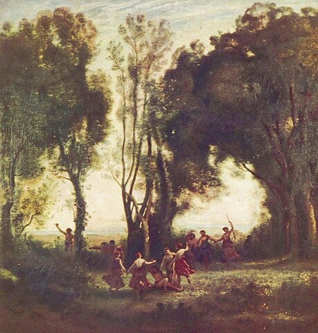 "La danza de las ninfas" de COROT