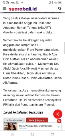 Dari FRONT PERSATUAN ISLAM JADI FRONT PEMERSATU ISLAM