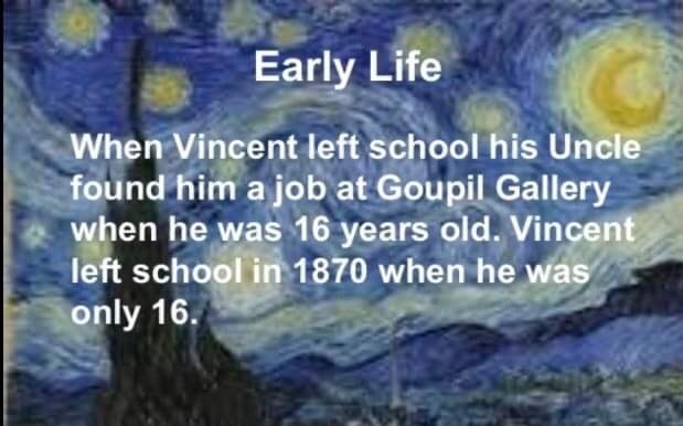 Vincent’s early life