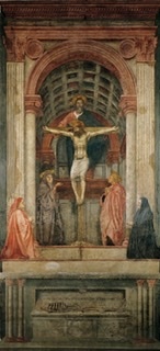 Trinità, affresco, 667 x 317 cm, Firenze, chiesa di Santa Maria Novella