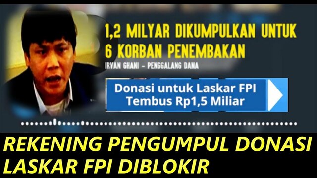 PPATK BEKUKAN REKENING FPI & PENGGALANG DONASI UNTUK 6 LASKAR FPI