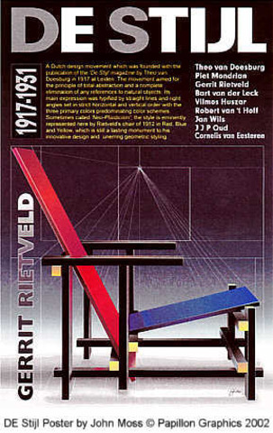 De STIJL La Silla Roja Azul