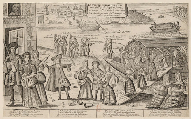 Arrivée des premières filles du roy