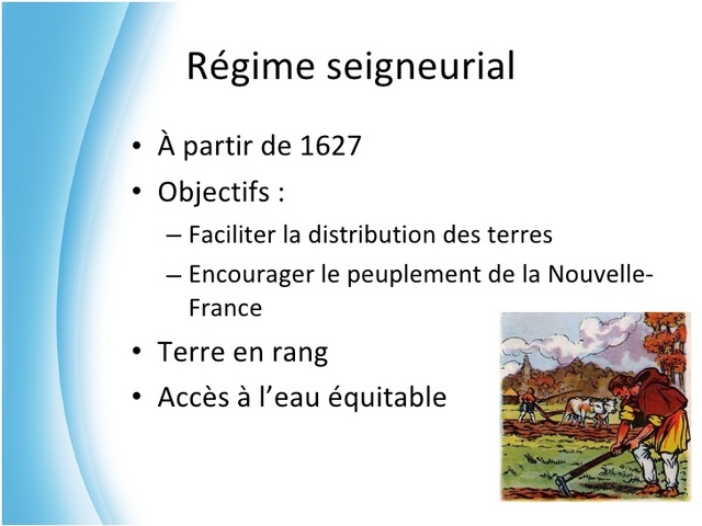 Création des Cent-Associés/Régime seigneurial
