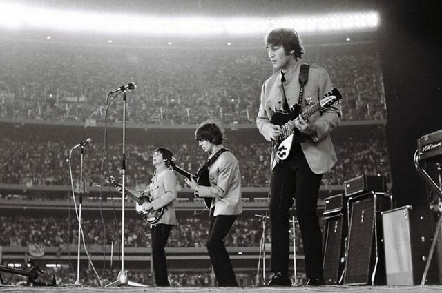 The beatles at Shea stadium
