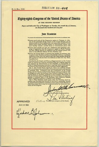 The Gulf of Tonkin Resolution