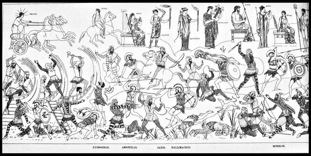 Los atenienses derrotan al Imperio Persa en maratón