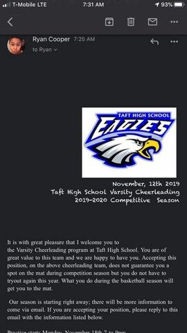 Made Tafts Cheer Team