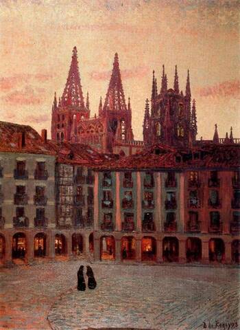 'Catedral de Burgos. Atardecer' de Regoyos