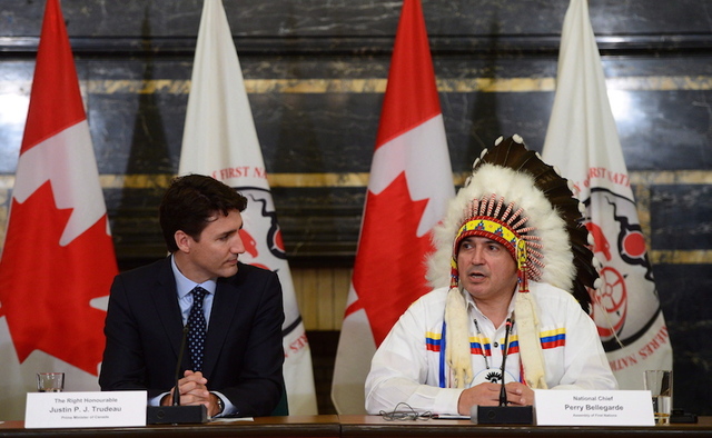 The Canadian government establishes a policy to move Aboriginal self-government policy forward