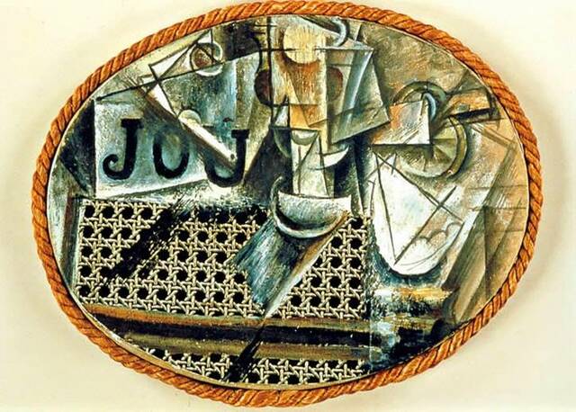 'Naturaleza muerta con silla de rejilla' de Picasso