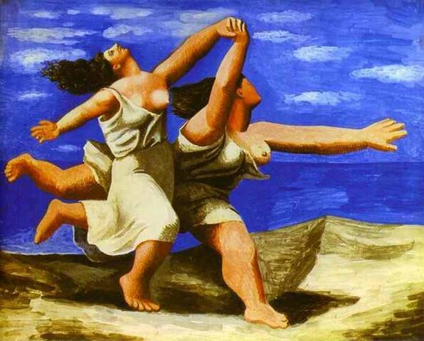 'Dos mujeres corriendo en la playa' de Picasso