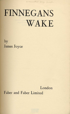 "Finnegans Wake", por James Joyce