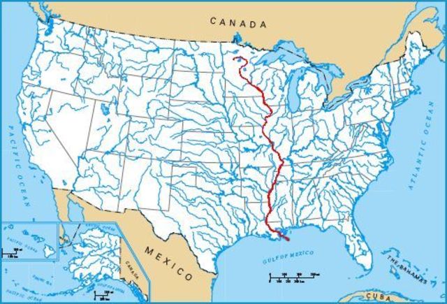 Europeans journey down the Mississippi