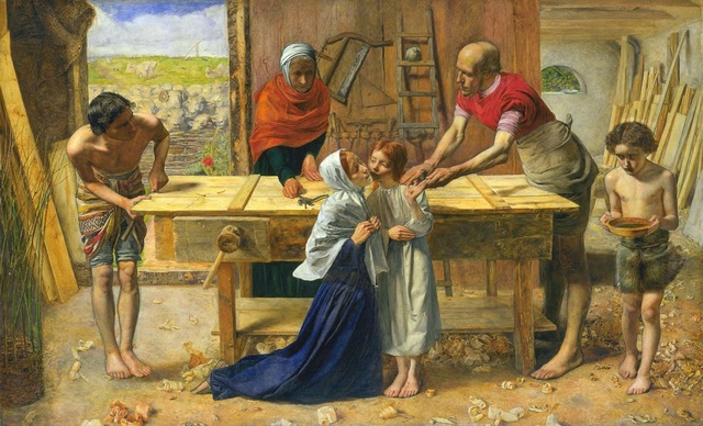"Jesús en casa de sus padres" de JOHN E. MILLAIS