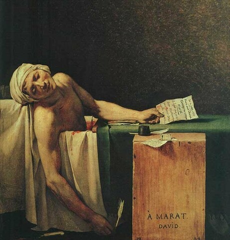 La muerte de Marat; J.L. David