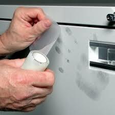 Using tape to lift the oils that create a finger print