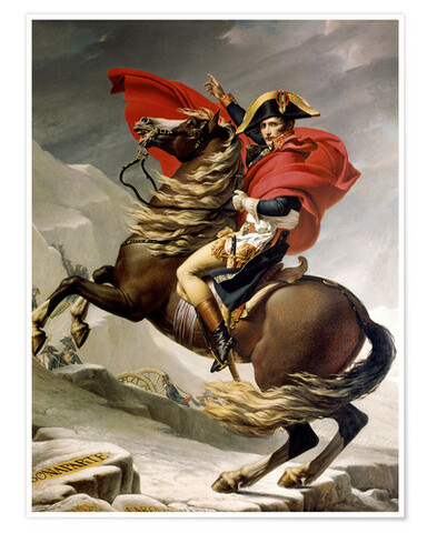Napoleón cruzando el Gran San Bernardo . Jaques Louis-David