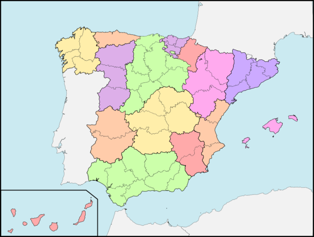 División provincial de Javier de Burgos.