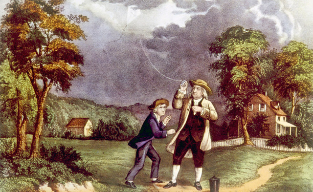 El pararrayos (Edad Moderna) 1752