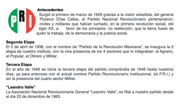 PARTIDO INSTITUCIONAL REVOLUCIONARIO (PRI)