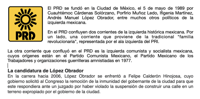 PARTIDO DE LA REVOLUCIÓN DEMOCRATICA (PRD)