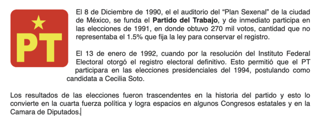 PARTIDO DEL TRABAJO (PT)