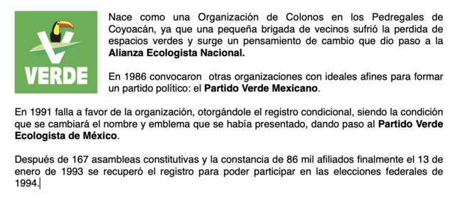 PARTIDO VERDE ECOLOGISTA DE MÉXICO (Verde)