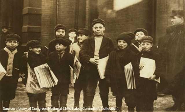 The first child labor laws freed children to go to school.