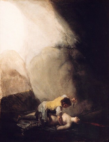 Bandido asesinando a una mujer. Goya